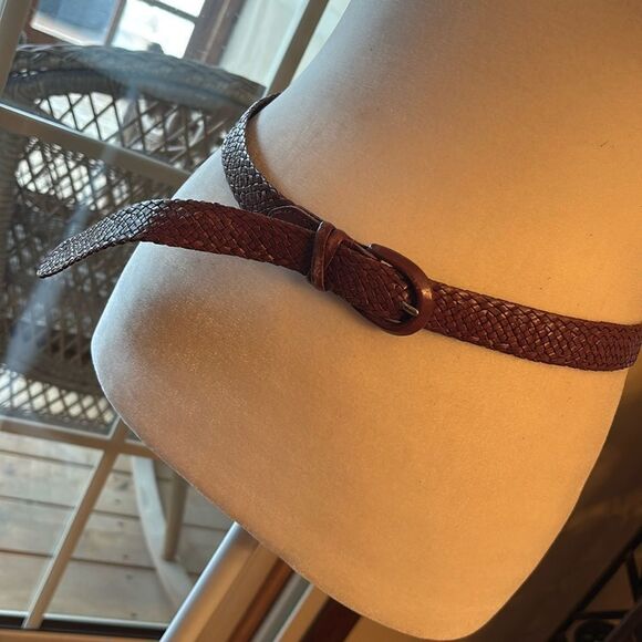 Vintage Talbots Braided Leather Belt - M - Picture 1 of 9